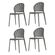 15 Kit 4 Cadeiras Empilhaveis Lane Rivatti 46 cm -Largura- Assento e Base em PP Chumbo